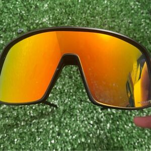 Oakley Sunglasses with Black Frame and Orange Lenses